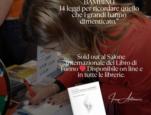 IL NUOVO LIBRO DI IRENE ANTONUCCI REGISTRA IL SOLD OUT AL SALONE INTERNAZIONALE DEL LIBRO DI TORINO